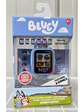 Bluey Touchscreen Kids' Smart Watch w/ Silicone Strap Multifunction & 6 Games